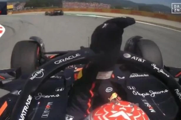 Max Verstappen furiously waves and swears at F1 rival Lando Norris in Spanish GP carnage