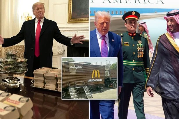 Trump gets second 'gift' as mobile McDonald's set up by Saudi Arabi ahead of visit