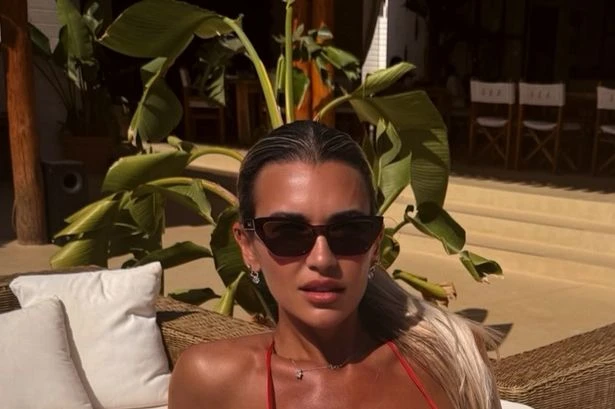 Christine McGuinness sports minuscule bikini as she parties at Ibiza beach club