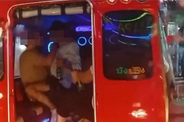 Tourists slammed for steamy foursome in back of tuk tuk in notorious seedy Brit hotspot