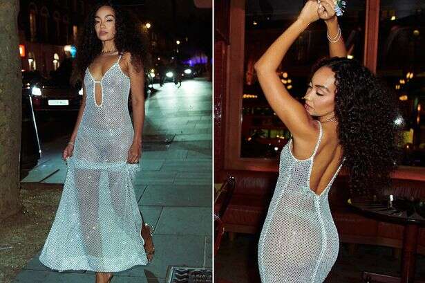 Leigh-Anne Pinnock goes braless under sheer dress and flashes thong on night out