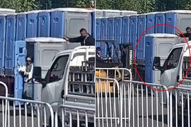 Woman stuck inside portable loo gets driven miles on back of lorry before driver realises