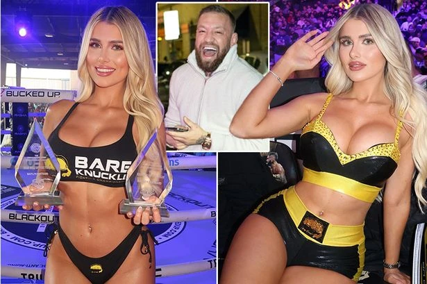 Conor McGregor wowed by Ring Girl of the Year as she shows off stunning double