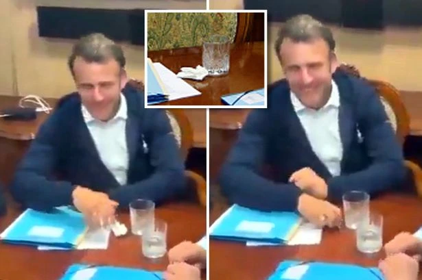 Truth behind Emanuel Macron's 'white bag' video on train as 'cocaine' claims go viral