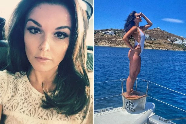 Faye Brookes flaunts sideboob and pert bum in swimsuit as she poses on Greece trip