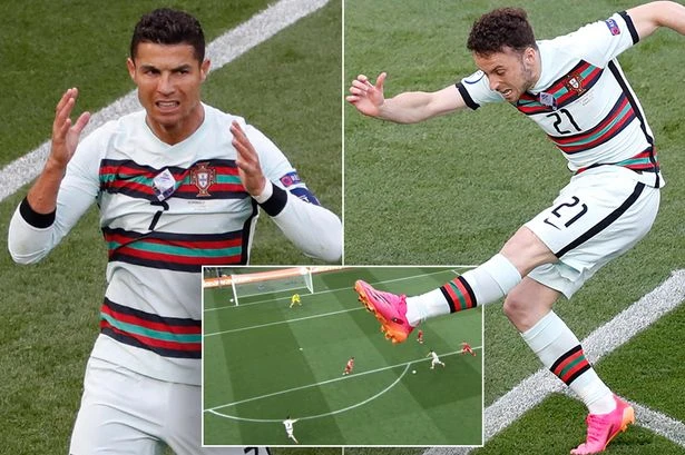 Cristiano Ronaldo left fuming with Portugal team-mate Diogo Jota during Hungary clash