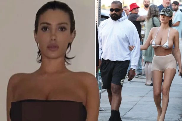 Bianca Censori's curves spill over micro bikini with barely-there nipple covers