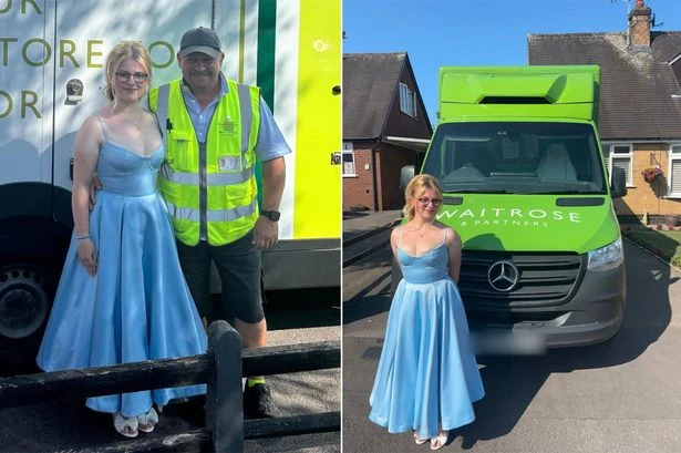 'I couldn't afford flashy car to prom - so arrived in Waitrose delivery van instead'