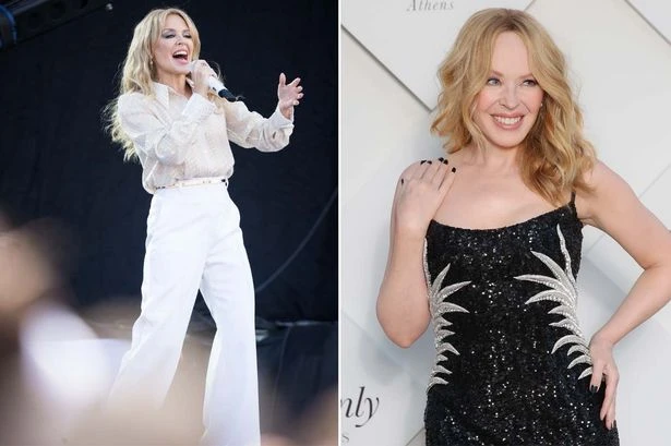 Kylie admits she changed rehearsals for England game and declares 'it's coming home'