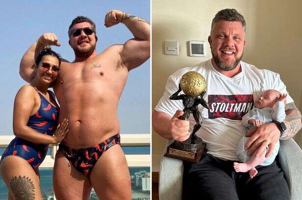 Strongman breaks silence as wife accuses him of cheating while baby was in hospital