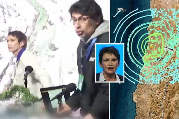 Massive earthquake captured on live TV as hosts scramble in fear and interview cut short