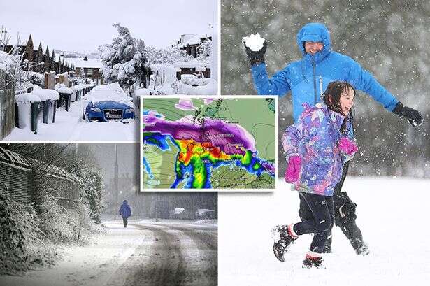 Britain braced for 300-mile snow wall dropping 10cm of white stuff by the hour