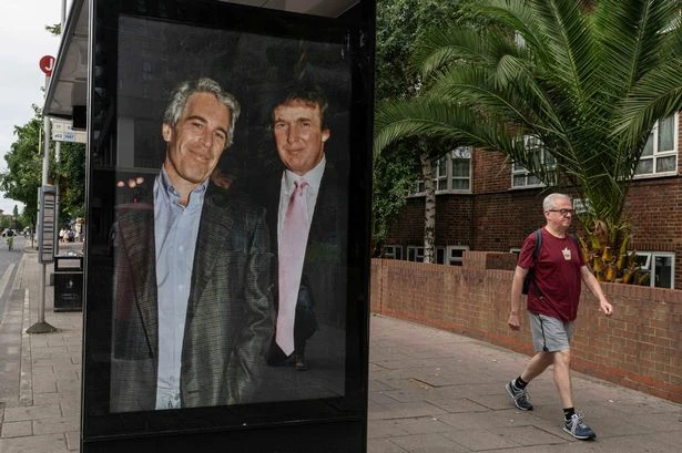 Mystery behind Donald Trump and Jeffrey Epstein's photo put up outside US Embassy in London