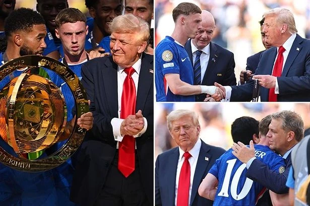 Trump 'masks smile' at Club World Cup as Cole Palmer has 4-word question for President