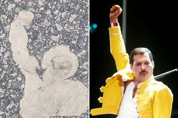 Woman spots Freddie Mercury in chewing gum on car park floor