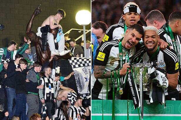 Inside Newcastle fans' wild Carabao Cup celebrations as 'thousands' took to the streets