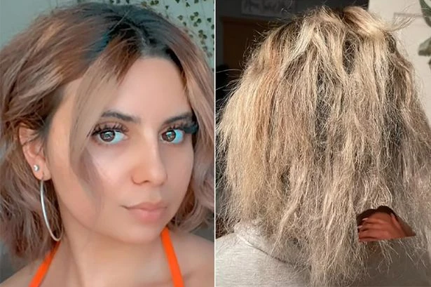 Woman in tears after being left with 'fried' hair when dye job goes horribly wrong