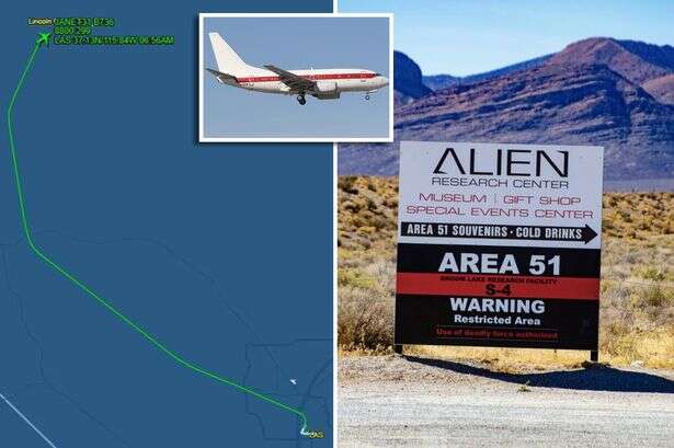 Mysterious Air Force jets spotted coming in and out of Area 51