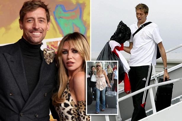 Peter Crouch admits embarrassment over what was in Abbey Clancy’s overweight suitcase