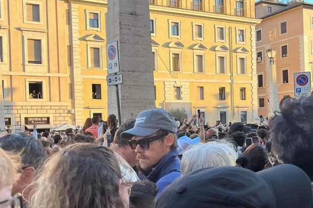 Harry Styles baffles fans after being pictured in Vatican City at Pope announcement