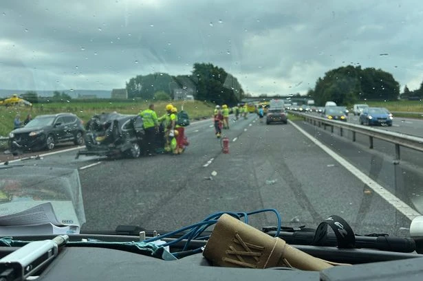 BREAKING M6 closed after horror smash sees 2 kids and 6 others injured as drivers face long delays