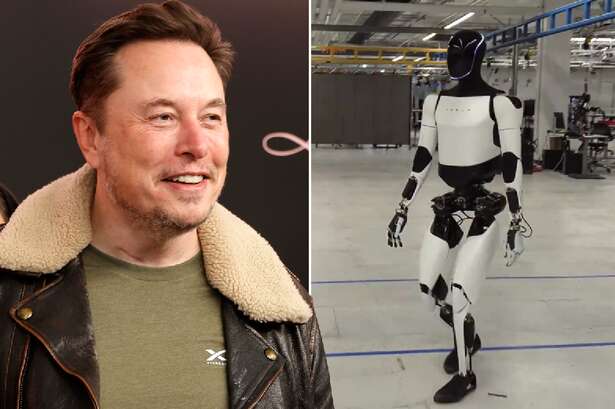 Tesla's creepy humanoid robot mocked online as Elon Musk's creation compared to Joe Biden