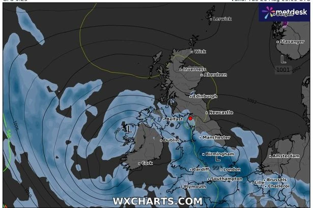 UK weather maps show how Storm Erin could smash Britain with fierce winds and torrential rain