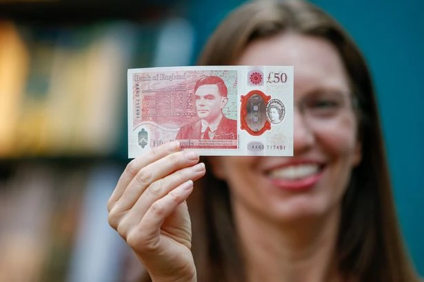 New plastic £50 note featuring World War 2 code-breaker enters circulation today