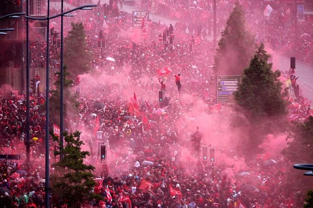 BREAKING Liverpool city centre police cordon as 'car driven through crowds of fans' during celebration