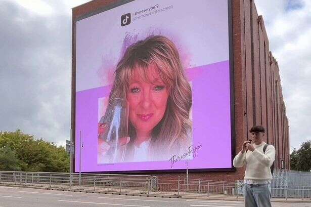 Son puts mum's face on 17m billboard as a surprise