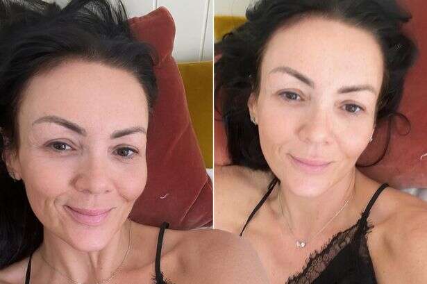 Martine McCutcheon strips to lace lingerie in bed after marriage breakdown