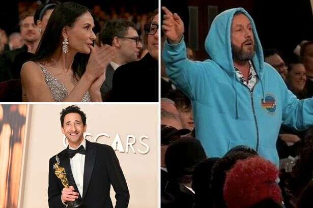 Oscars 2025 wildest moments from Adam Sandler storming out to Demi Moore's award fury