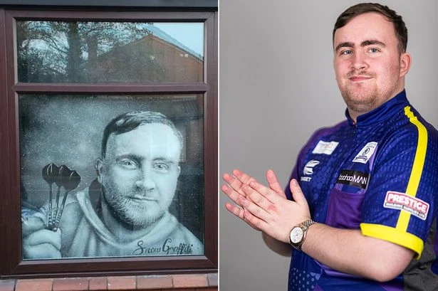 Luke Littler painting on house window praised by Warrington locals as 'stunning'