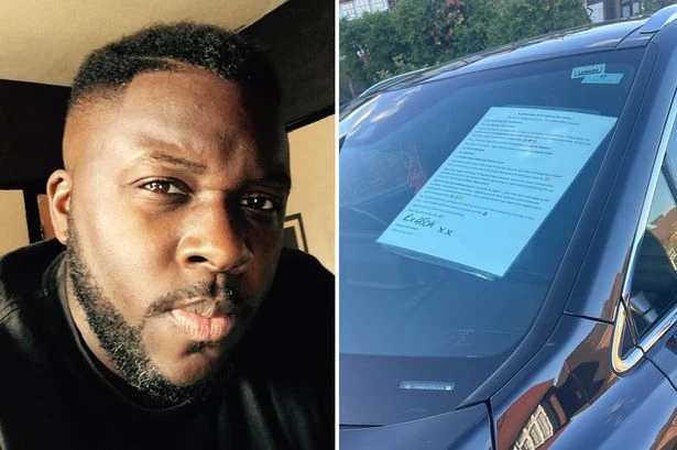 Fed up Lexus driver left thieves trying to steal his car takes drastic action with mad note