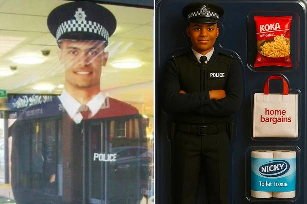 Home Bargains' window cop made into AI doll that 'could sell in stores' on one condition