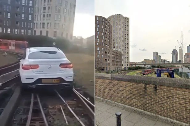 Flash Mercedes car found dumped on London Tube line - but there's no road nearby