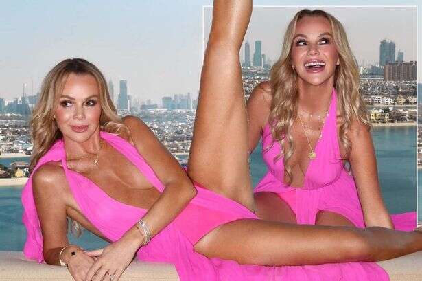 BGT judge Amanda Holden, 53, shows flexibility as she lifts leg in scorching snaps