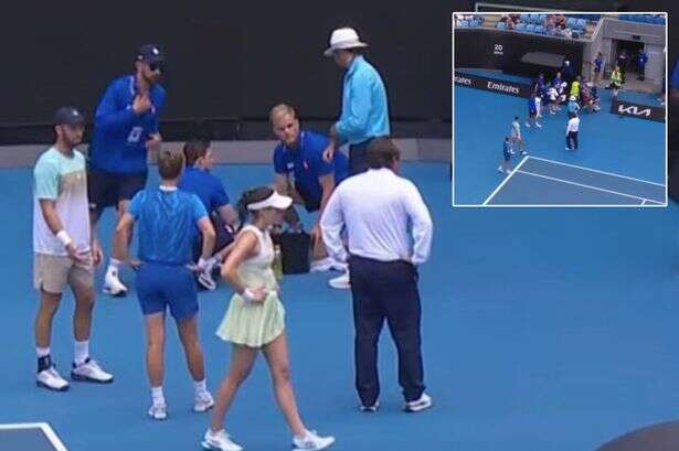 Australian Open ball kid sparks concerns and collapses during doubles clash