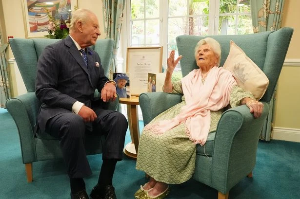 King Charles meets 'world's oldest' woman who has a racy secret for him