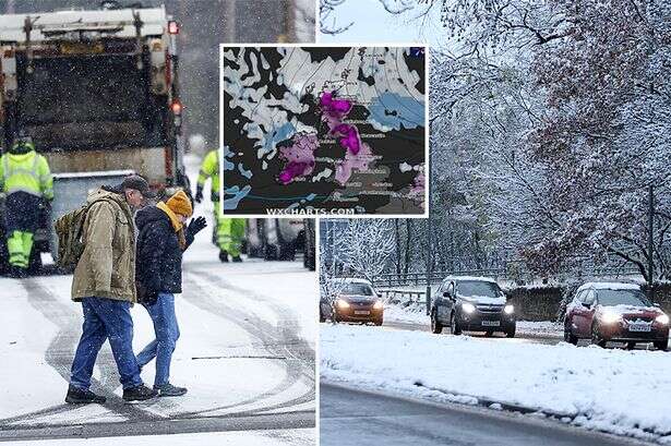 Snow weather maps show exact time 40 areas of England will suffer blizzard blast