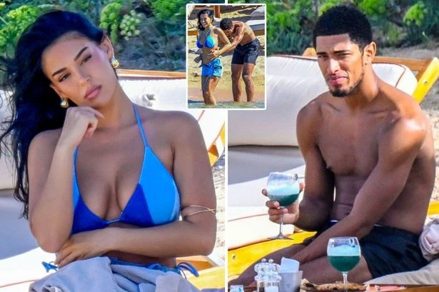 Jude Bellingham's girlfriend spotted in eye-popping position with England ace on holiday