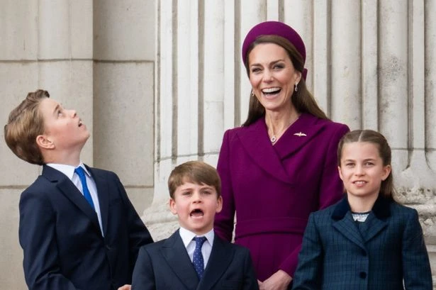 Prince Louis leaves fans in stitches by teasing George with hair flick at VE Day parade