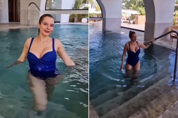 Helen Flanagan strips to swimsuit in pool for sizzling Ibiza snaps after split
