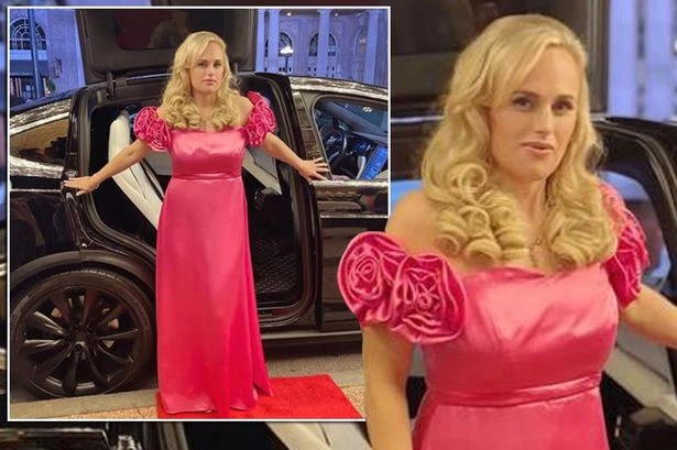 Rebel Wilson shows off incredible 4.5st weight loss in slinky dress on new film set