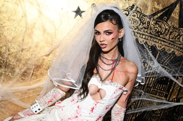 Disney star Victoria Justice sports daring cut-out dress as sexy Halloween zombie