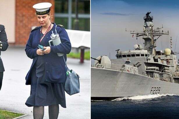 Drunk Royal Navy chef demanded fella 'put your head here' after bottle of red