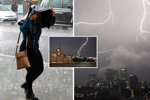 Life threatening thunderstorms tp cause chaos with warnings of watery 'hidden menace'
