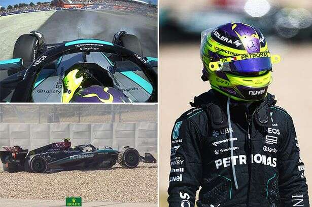 Lewis Hamilton crashes out of US Grand Prix to cap off horror weekend for the Brit