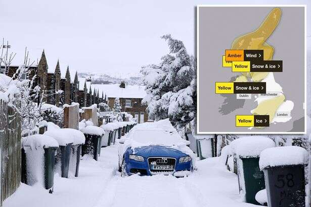 Met Office issues fresh snow warnings for the weekend including 300-mile ice freeze