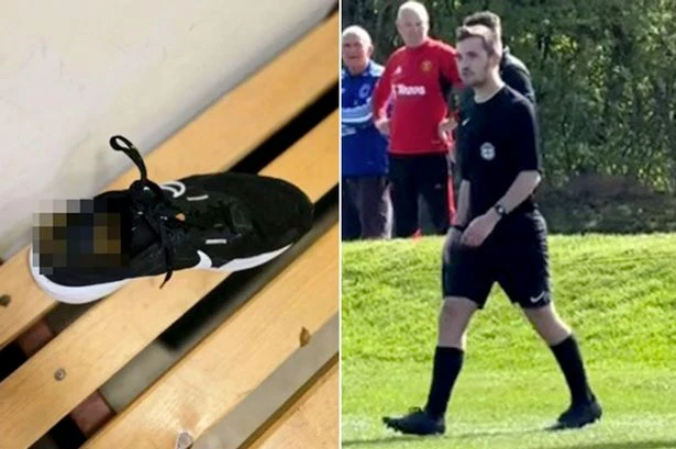 Football ref finds poo in his shoe at half-time after giving penalty – then cancels match